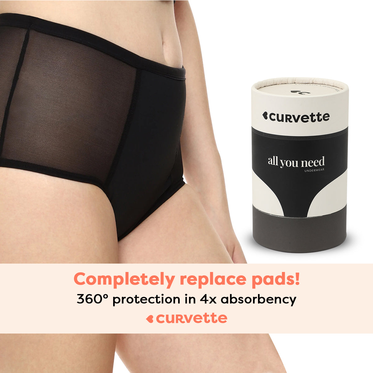 Safecup Period Panties Underwear that absorbs! Mesh Safecup.co