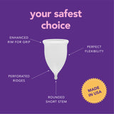 Safecup -  Made in USA - Menstrual cup