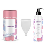Safecup Menstrual cup - Made in USA + Safecup Wash (100 mL) Combo