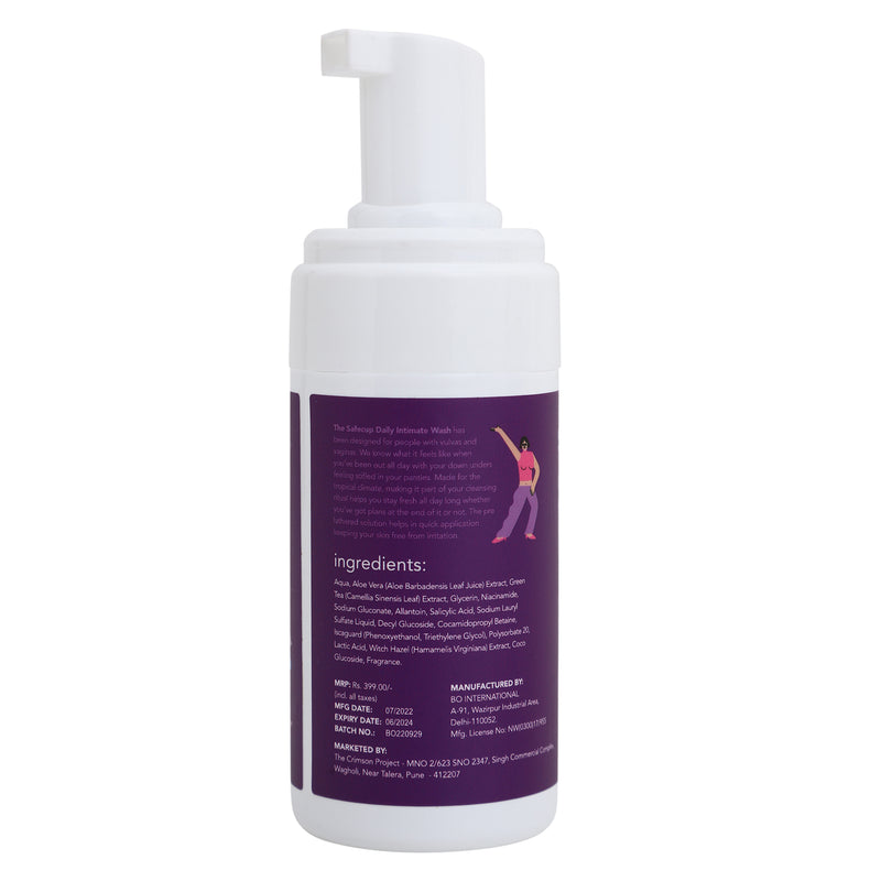 Safecup Premium Foaming Intimate wash for armpits and vaginal area